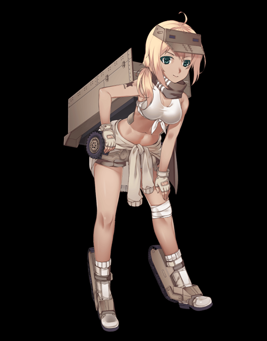 M3 Half-track illustration captured from her Live2D